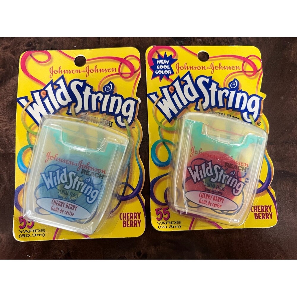 Wild String Cherry Berry Dental Floss Johnson & Johnson NEW NOS DISCONTINUED
